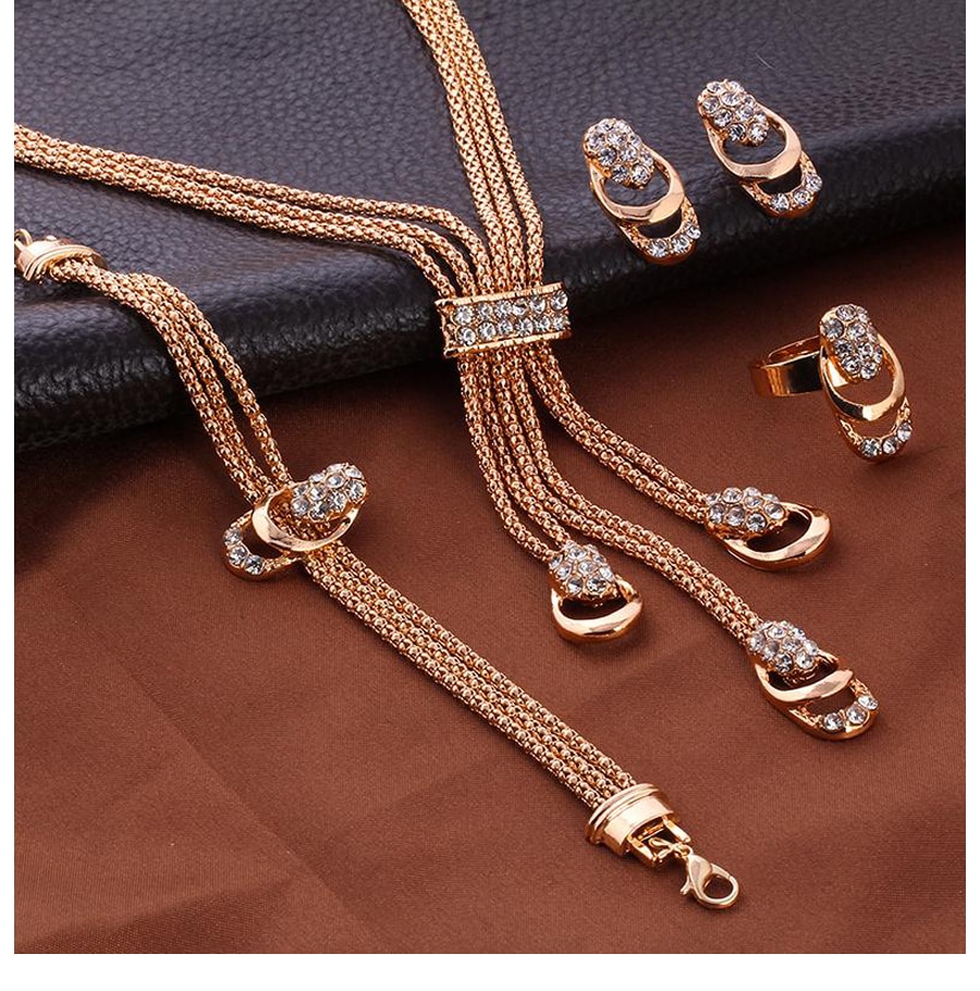 Women's Crystal Patterned Jewelry Set