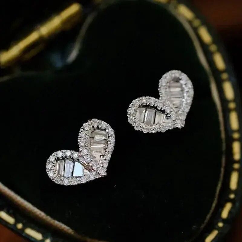 CAOSHI Elegant Female Heart Love Jewelry Earrings with Brilliant Zirconia Wedding Ceremony Gift Everyday Accessories for Women CAOSHI Elegant Female Heart Love Jewelry Earrings with Brilliant Zirconia Wedding Ceremony Gift Everyday Accessories for Women